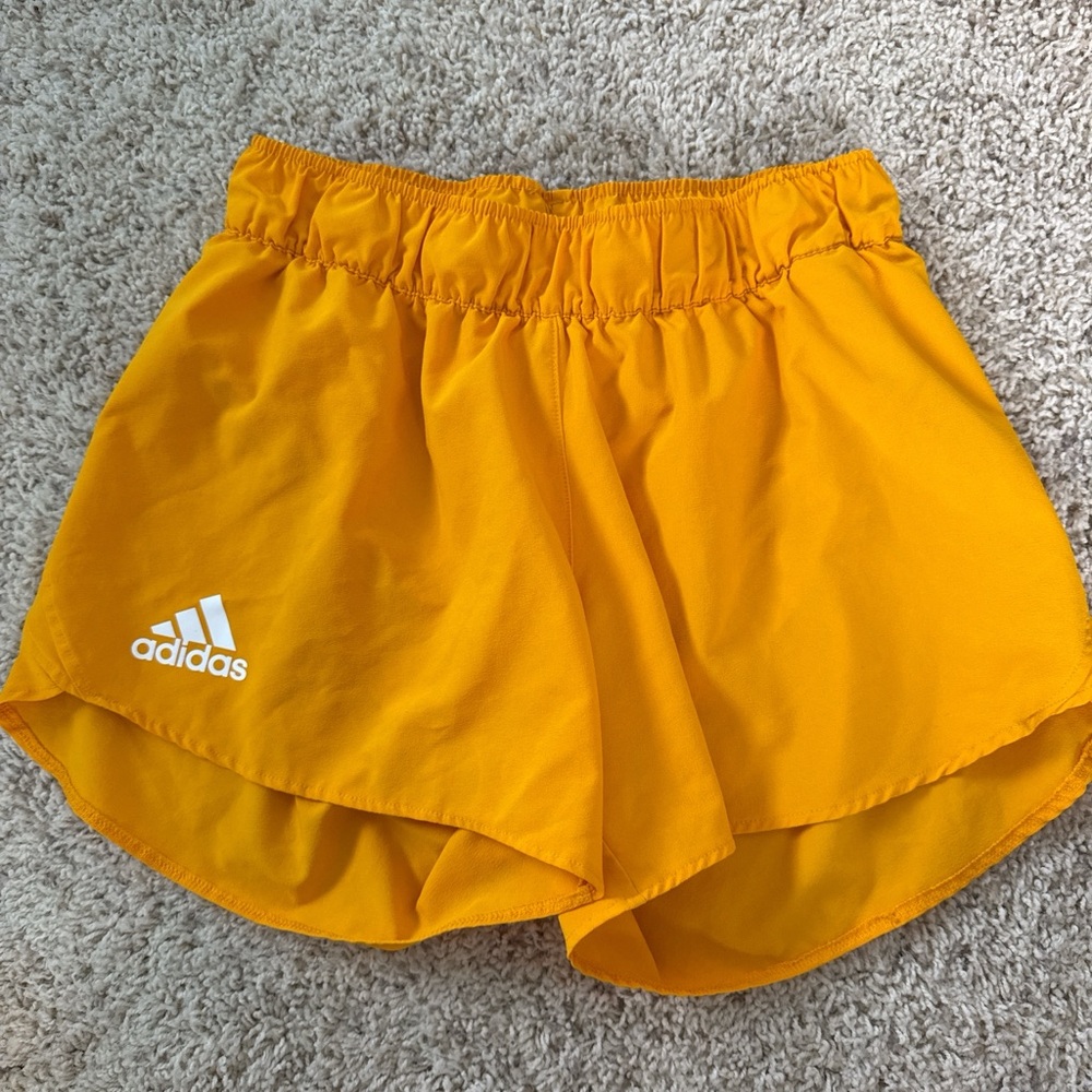Adidas Women's Vibrant Yellow Athletic Shorts